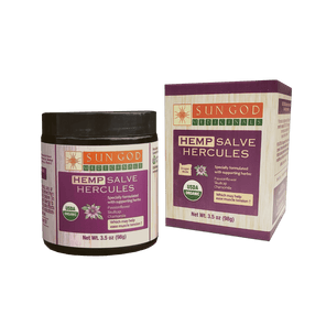 Organic Hercules Muscle Ease Hemp Salve - Sun God Medicinals