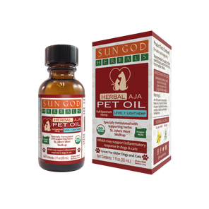 Organic Aja Relief Hemp Pet Oil - Sun God Medicinals