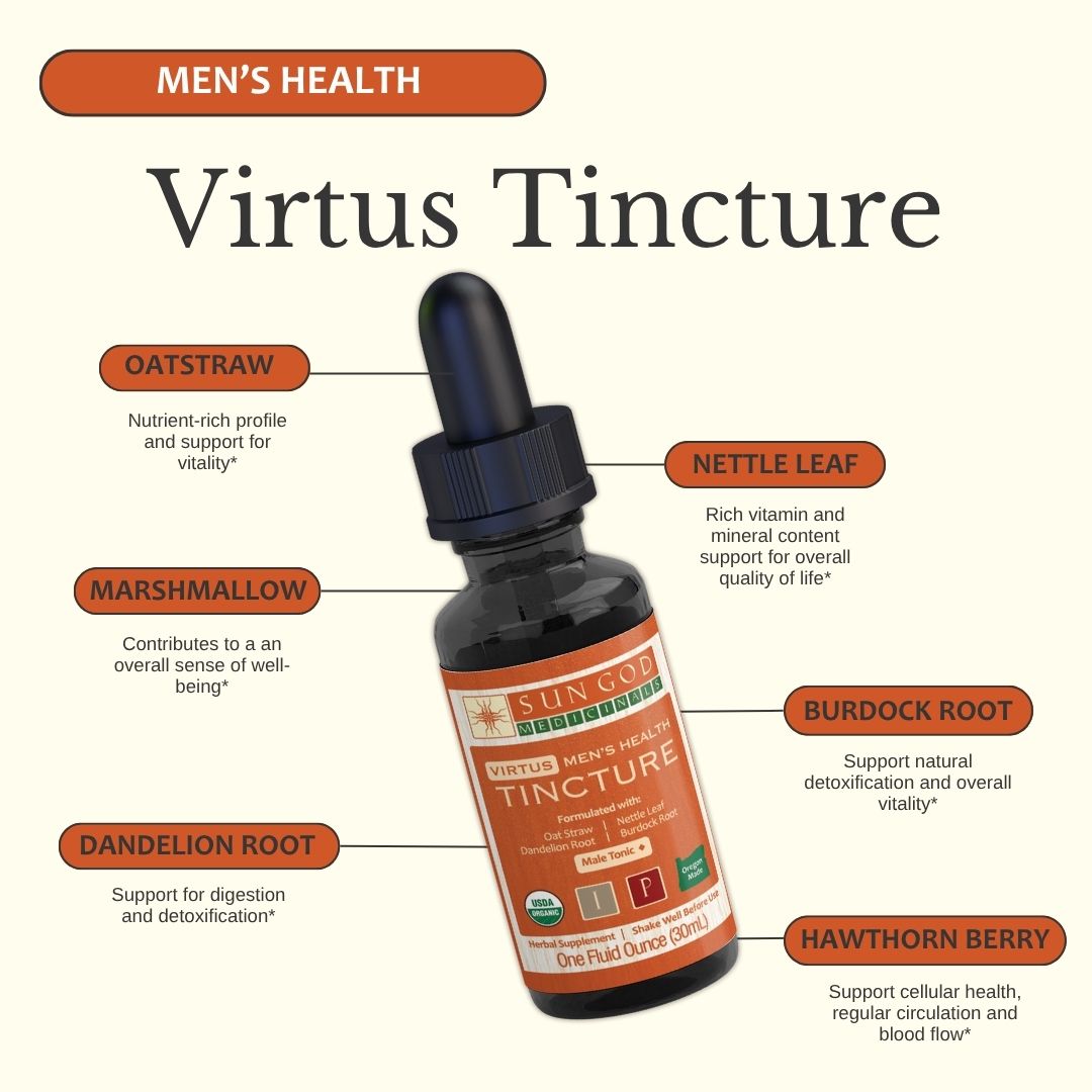 Virtus Men's Health Herbal Tincture - Sun God Medicinals