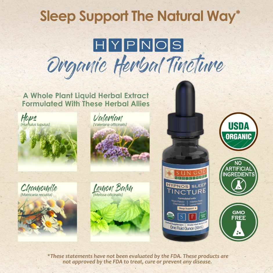 Hypnos Sleep Herbal Tincture - Sun God Medicinals