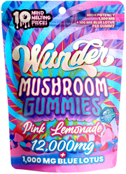 Wunder High Potency Mushroom Gummies — Pink Lemonade (12,000 mg blend)
