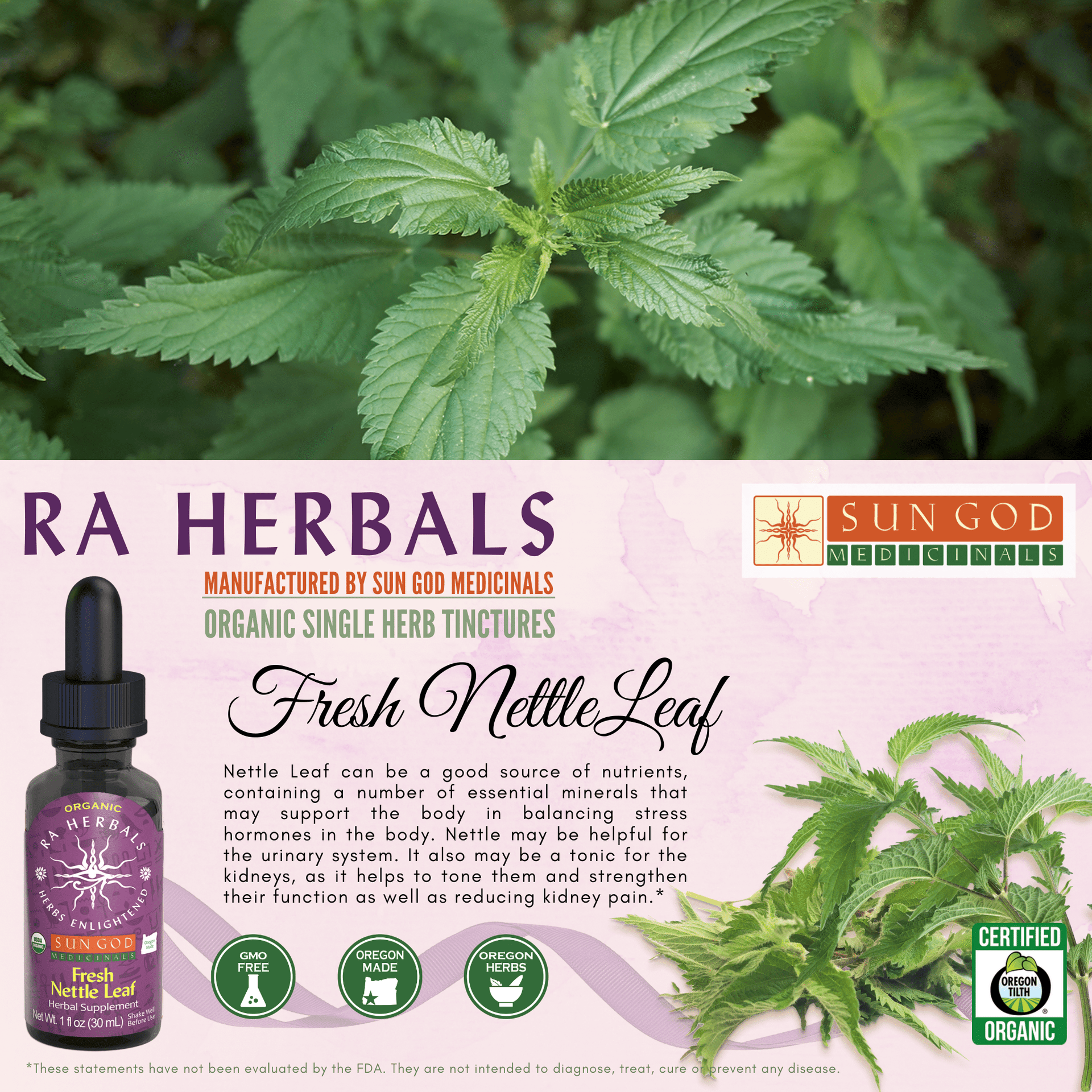 Ra Herbals Certified Organic Nettle Leaf Tincture — Other