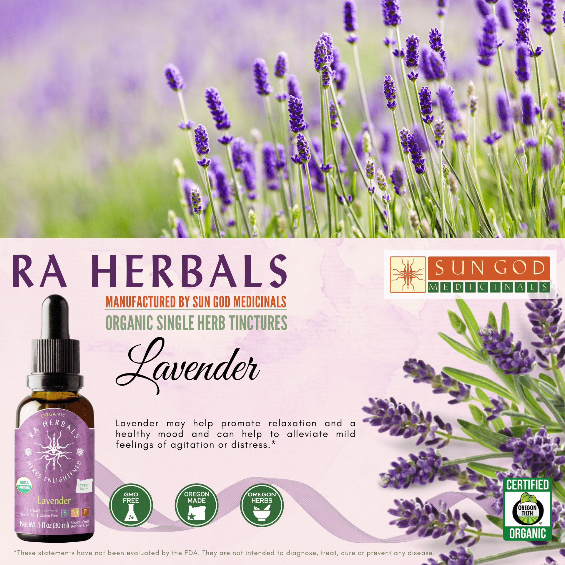 Ra Herbals Certified Organic Lavender Tincture — Other