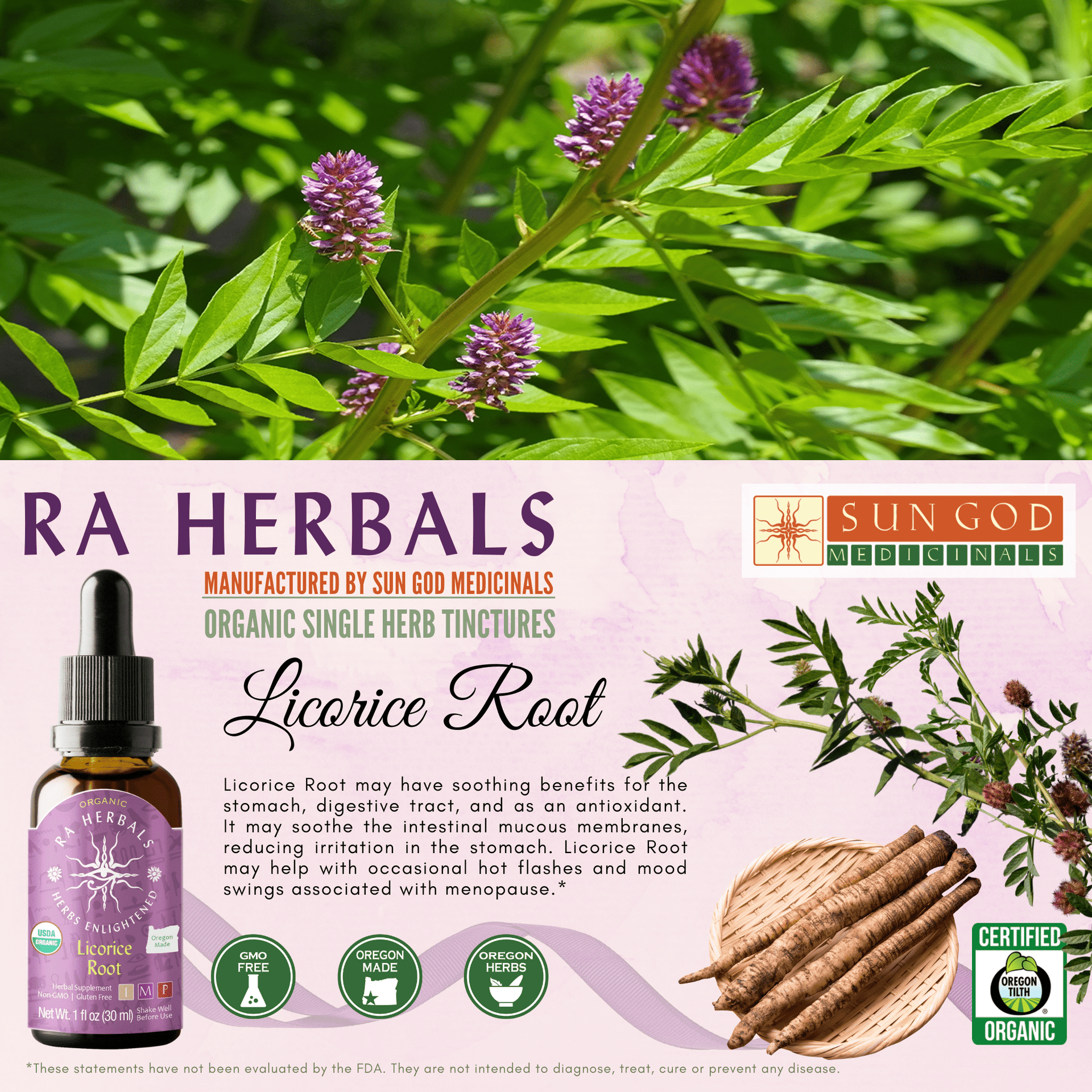 Ra Herbals Certified Organic Licorice Root Tincture — Other