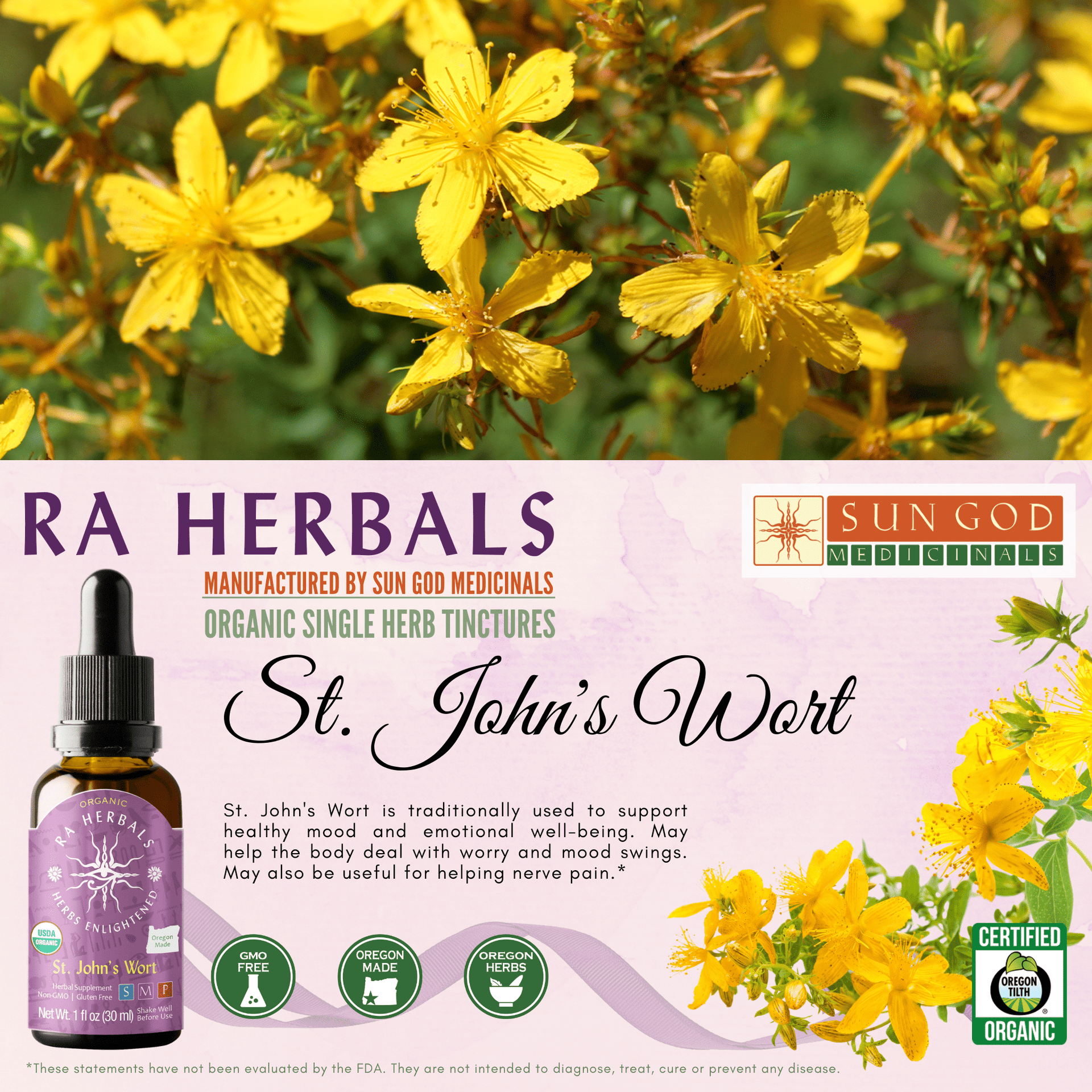 Ra Herbals Certified Organic St. John's Wort Tincture — Other