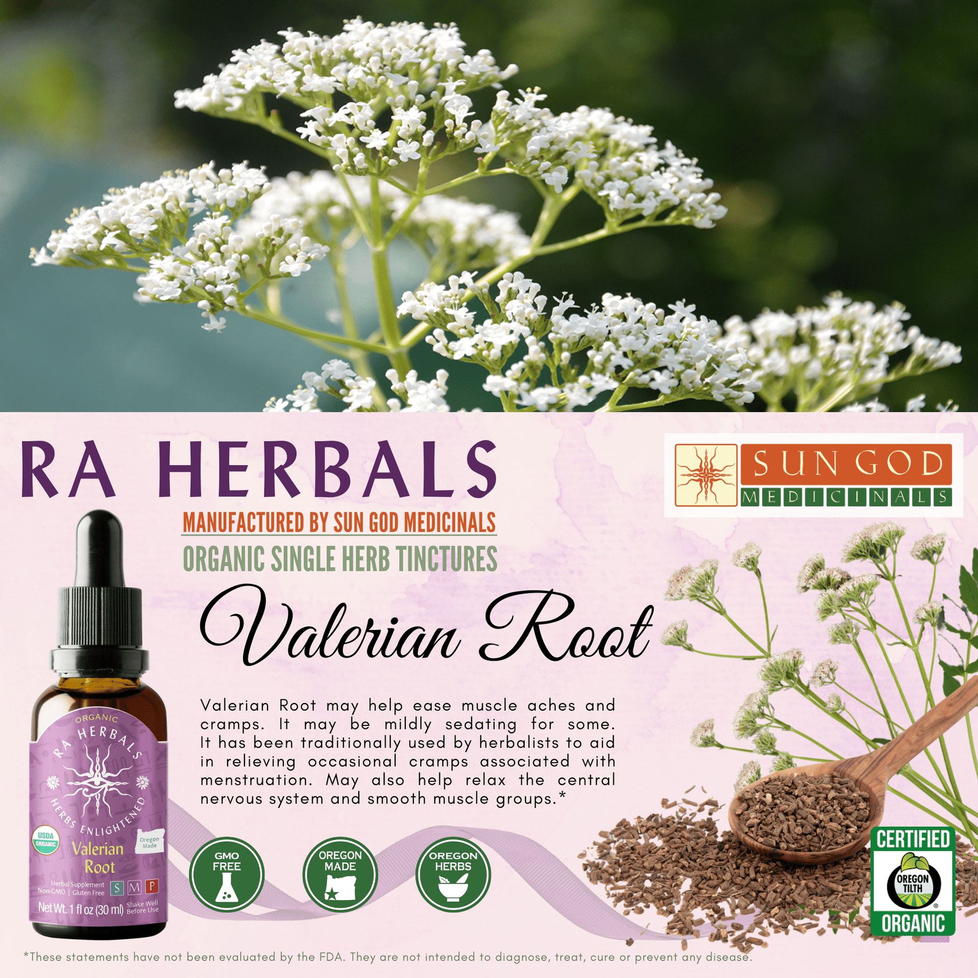 Ra Herbals Certified Organic Valerian Root Tincture — Other