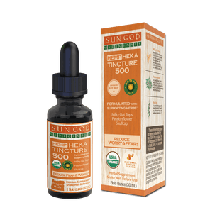 Organic Heka Worry & Fear Hemp Tincture 500 - Sun God Medicinals