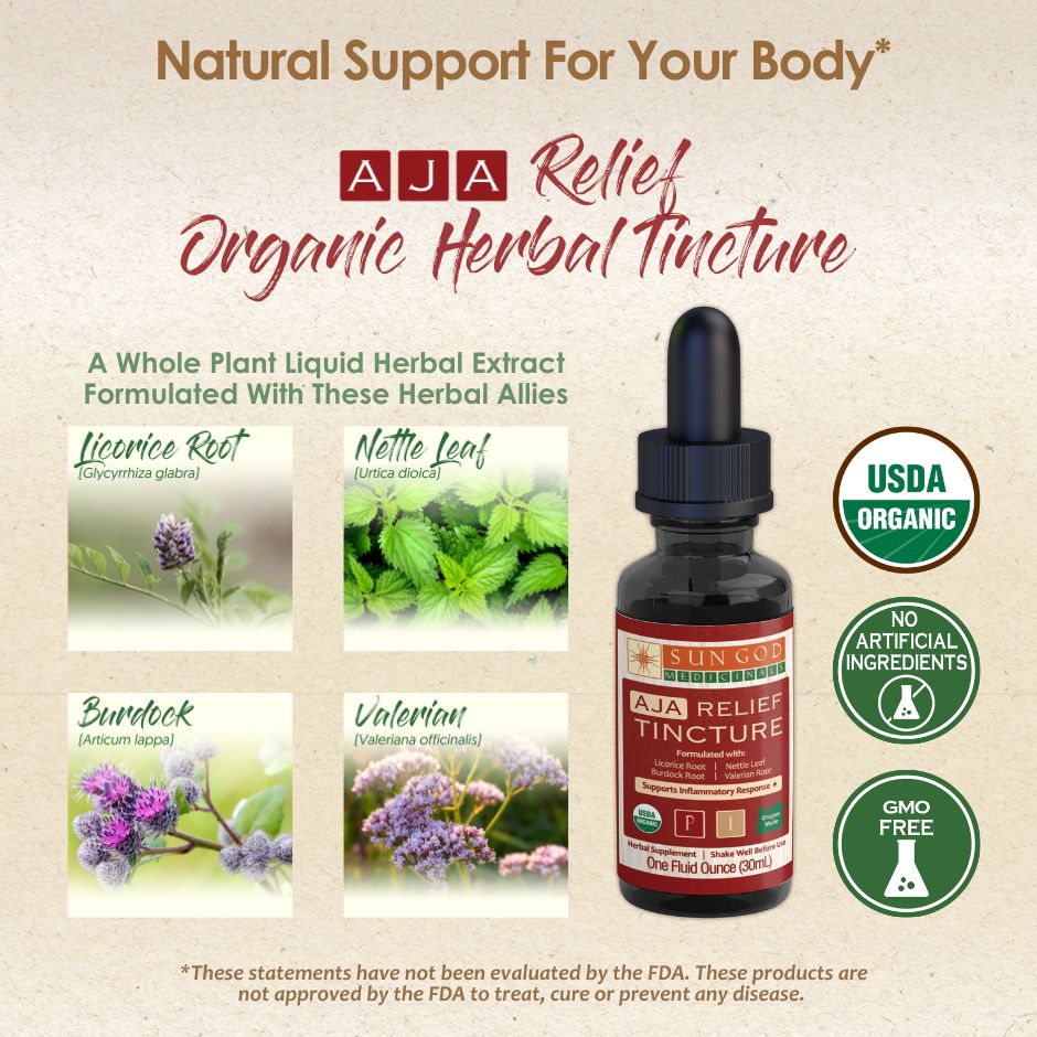 Aja Relief Herbal Tincture - Sun God Medicinals