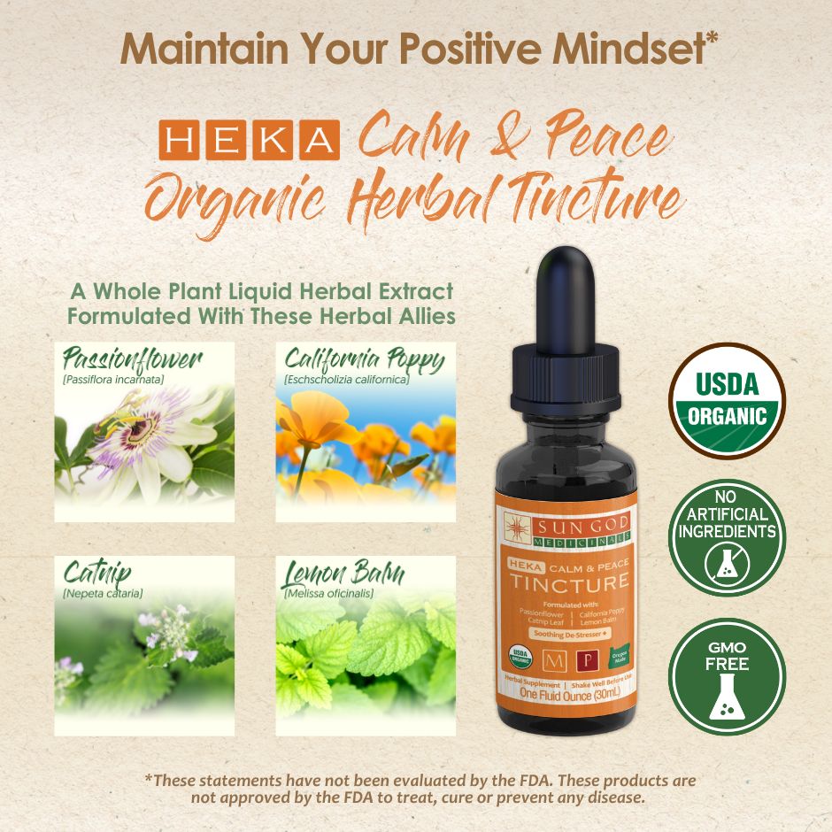 Heka Calm & Peace Herbal Tincture - Sun God Medicinals
